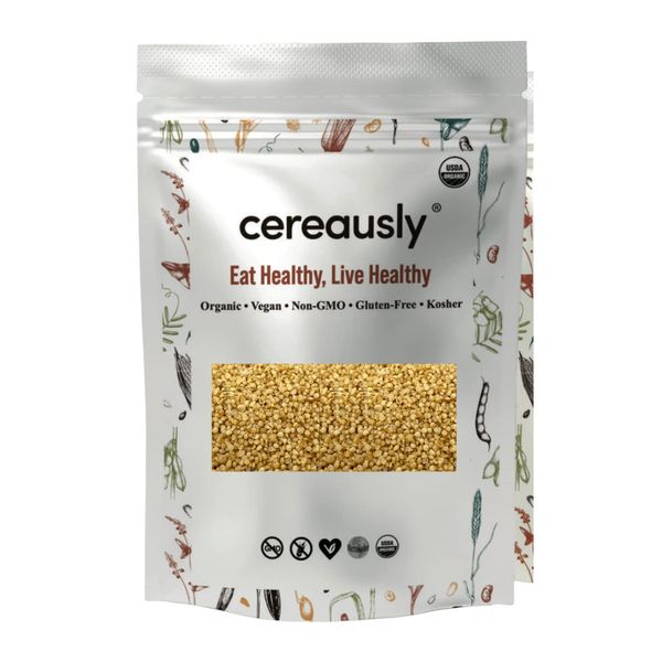 Cereausly Puffed Quinoa – Premium Quinoa Crispies Made with Organic White Quinoa – Delicious and Nutritious Quinoa Flakes for Snacks, Breakfast, Toppings – Toasted Quinoa with No Added Sugar – 1.5lb