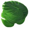 Raguso 12Pcs Artificial Palm Leaf Placemat, Monstera Leaf Table Flag Cutlery Mat Coaster, Simulation Artificial Leaf Table Protector, for Restaurant Party Kitchen