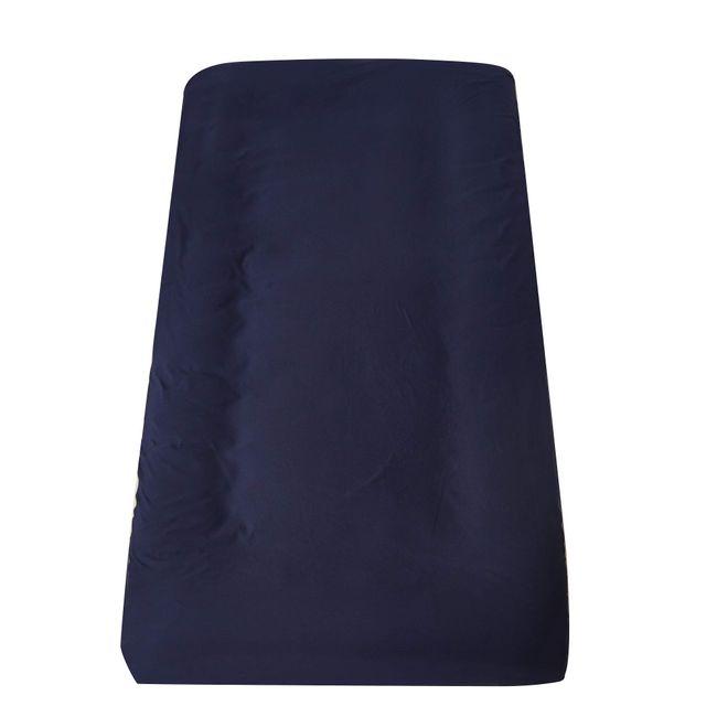 Futon Fitted Sheet Cover, Single, Quick Detach Sheet, Navy, Plain, Washable, Replacement, Dust Mite Resistant, Breathable, Moisture Wicking, Soft