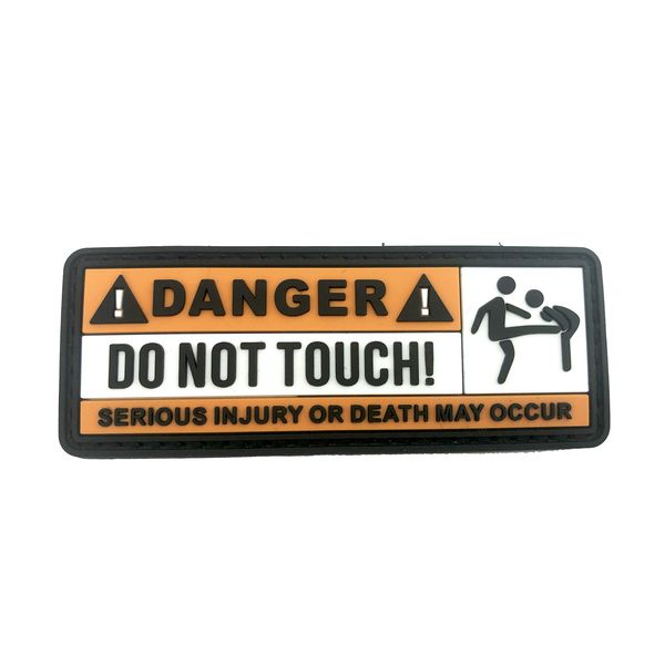 Danger Do Not Touch PVC Velcro Emblem Badge Patch