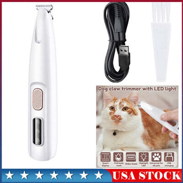 Pets Dog Paw Trimmer With LED Lights ,USB Rechargeable Pet Hair Trimmer