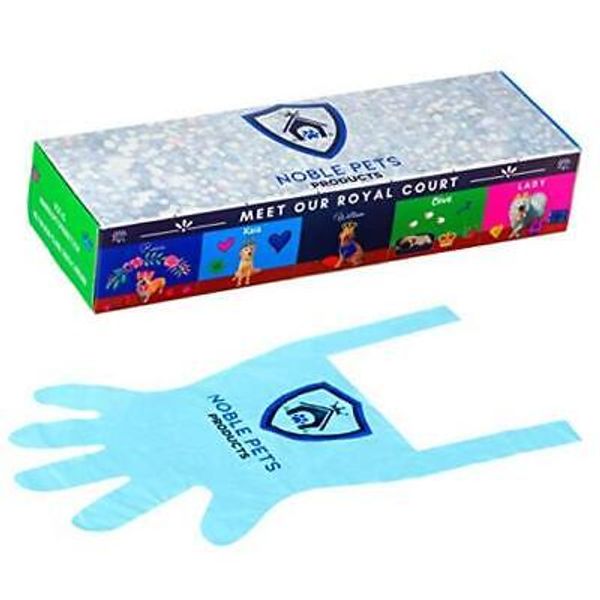 Noble Pets Poop Bags / Gloves - Thickest Bags | Leak Proof | Fingers Added Blue