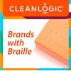 Cleanlogic Bath & Body Exfoliating Dual-Texture Facial Cloth, Make Up Remover, Assorted Colors, 3 Count