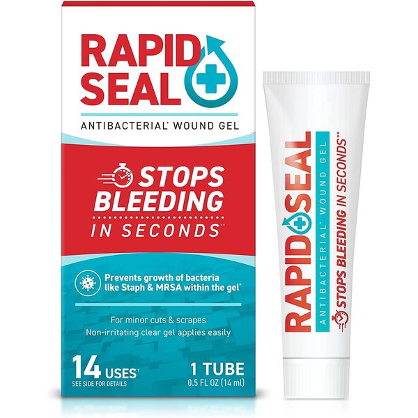Rapid-Seal Wound Gel (1 Tube) | Stops Bleeding in Seconds | FSA HSA Eligible | Ideal for Cuts, Scrapes, Razor Nicks for Emergency First Aid Supplies