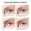 long lasting and waterproof Triangle eyebrow Pencil With Brush (Dark Brown)