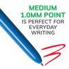 Bic 4-Color Ballpoint Retractable Pen, Assorted Ink, Medium, 3 per Pack, Sold as One Pack