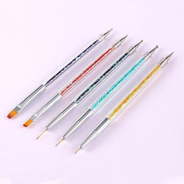 [Shinsegae Mall] Nail art brush + dot stick dual dot brush 5-piece set