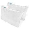 Sleepgram Bed Support Sleeping Pillow with Cover, Queen Size, White (2 Pack)