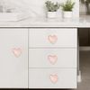 YYMSEN 6 Pcs Brass Knobs Drawer Pulls Handles Heart-Shaped Gold Cabinet knobs, Suitable for Bathroom Drawer Kitchen Door Pulls Handles Heart-Shaped Handles (Pink)