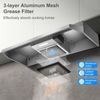 24 inch Stainless Steel Kitchen Under Cabinet RangeHood 280CFM Push Button LED