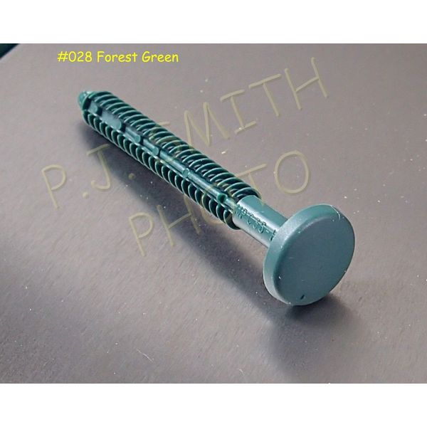 Vinyl Shutter Lok Fasteners Forest Green [Qty of 12]  3" Length Exterior #028