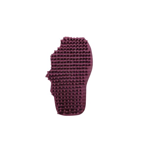 Grewal Equestrian Snuggy Groomer Soft Teeth Rubber Groomer Curry (Purple)