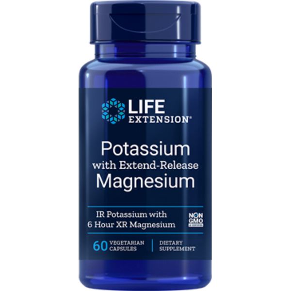 FOUR PACK Life Extension Potassium Extend-Release Magnesium 60 cap TAKE OFF $5