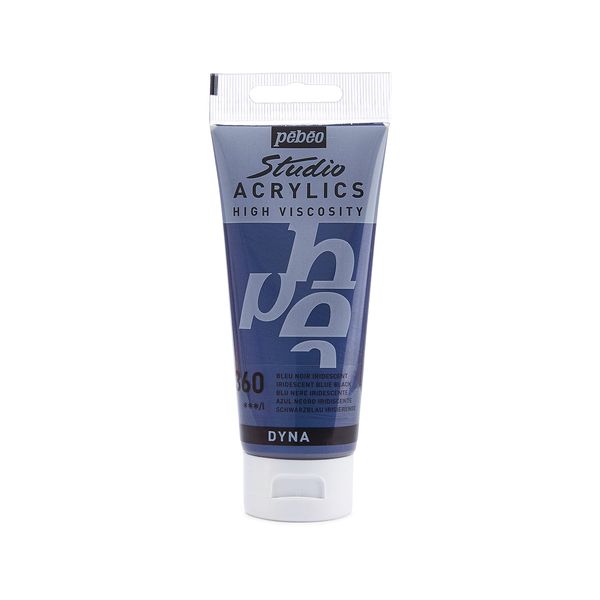 PEBEO 832-360 100 ml Studio Acrylic Paint, Iridescent Blue Black
