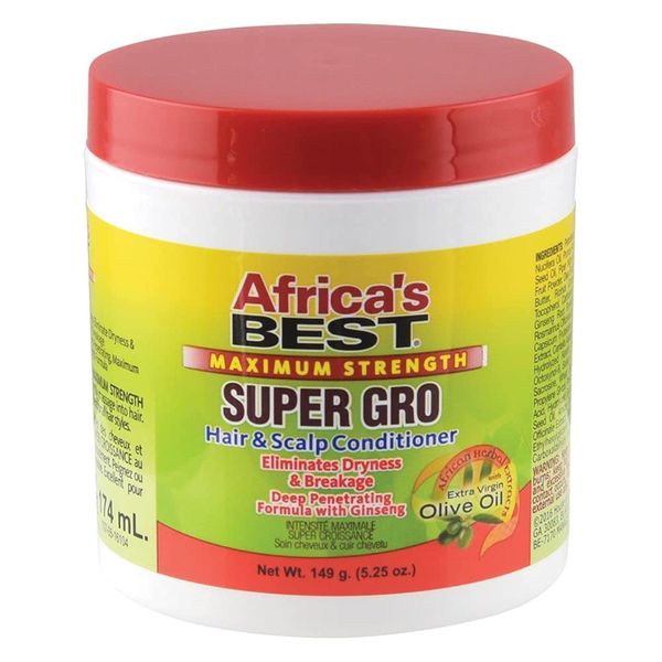 Africa's Best Maximum Strength Super Gro Hair & Scalp Conditioner, 5.25 oz