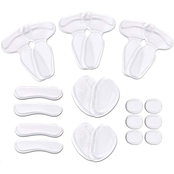 SIISMI 20 Stück High Heel Pads, Heel Grips Liner Inserts, Anti Slip Schuhkissen, Heel Snugs für Frauen, Ball of Foot Einlegesohlen