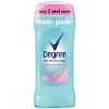 Degree Deodorant Sheer Invisible Solid, Twin Pack - Powder - 2.6 oz