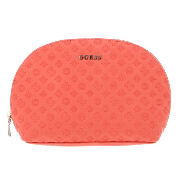 GUESS Dome Cosmetic Pouch Coral, coral