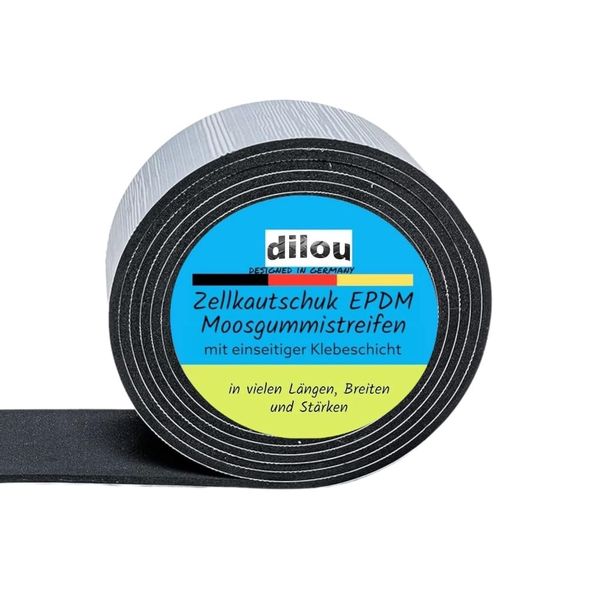 Zellkautschuk Moosgummi, einseitig selbstklebend 80mm breit 3mm dick 1-10m lang (1000x80x3mm)