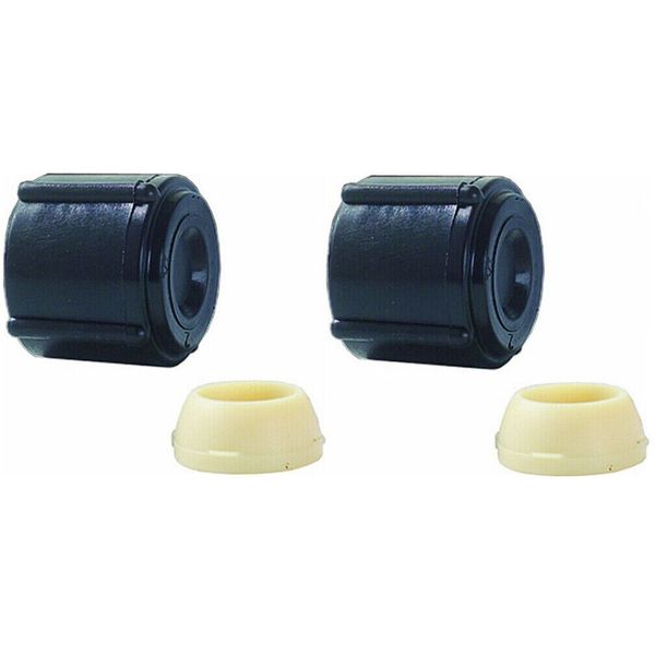 2 RV / Camper / Travel Trailer Low Point Drain Caps Hot & Cold Water Lines-1/2"