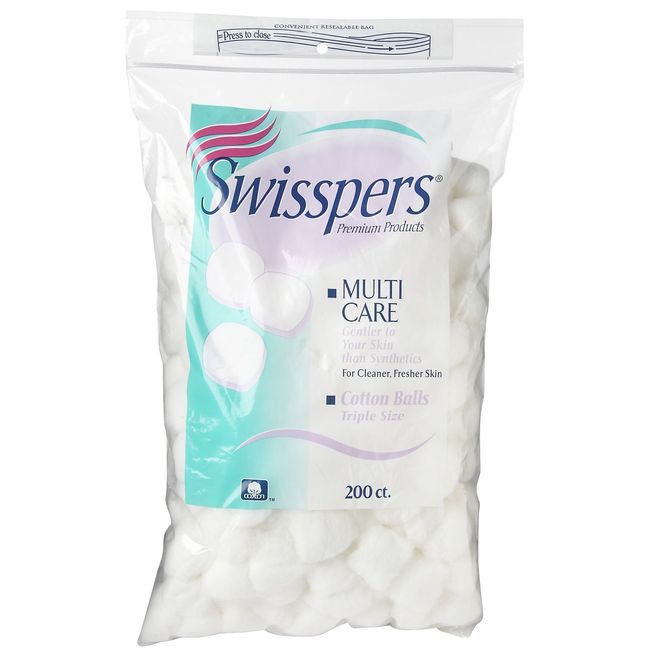 Swisspers Multicare Cotton Balls, 200 Count