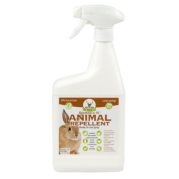 Bobbex Animal Repellent Ready-to-Use Outdoor Rabbit, Squirrel, and Chipmunk Repeller Spray (32 oz.) B550125