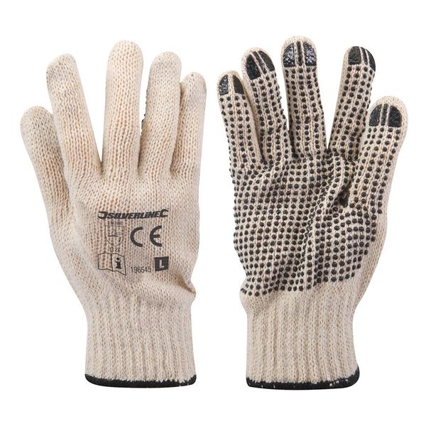 Silverline 196545 Single Sided Dot Gloves