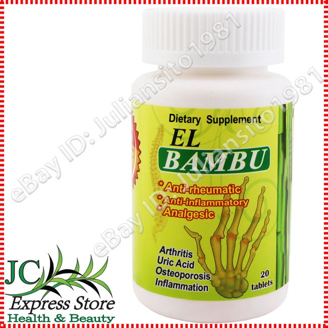 EL BAMBU 20 TABLETS ANTIRHEUMATIC ANTIINFLAMMATORY ANALGESIC ARTHRITS NATURAL