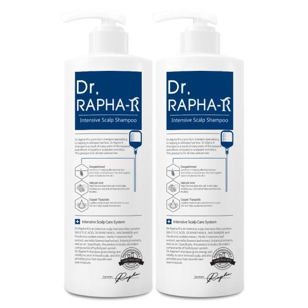 Dr. Raphael Hair Loss Shampoo 1L x 2 Dandruff Itchy Oily Scalp Care Houttuynia Cordata