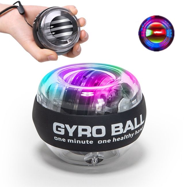 Auto Start Wrist Gyro Ball, Grip Strength Training Device, Centrifugal  Ball, with LED Light, for Bones and Muscles (Color : Red)