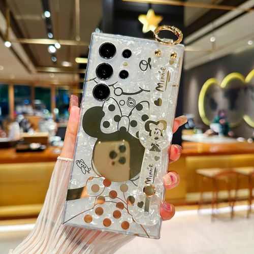 PHOQOYO Case with Wrist Band Kickstand | Ultra Slim IMD Animal Pattern Shockproof Cover | Cute Cartoon Characters Design for Galaxy S25 Ultra