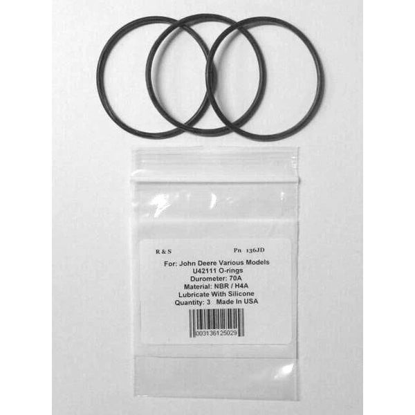 3 Compatible John Deere U42111 O-rings / R&S 136JD / NBR H4A Material