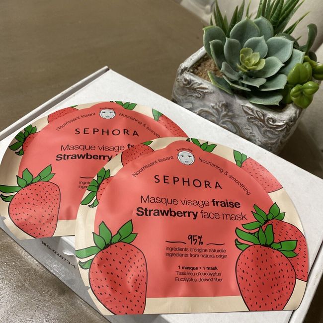 2 SEPHORA COLLECTION Strawberry Face Mask (nourishing and Smoothing )