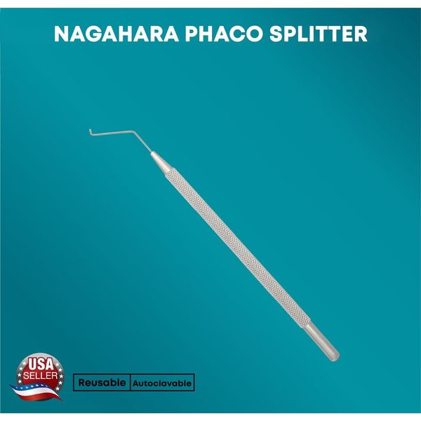 Nagahara Phaco Splitter 0.5mm Cutting Edge Forceps Eye Ophthalmic Instruments