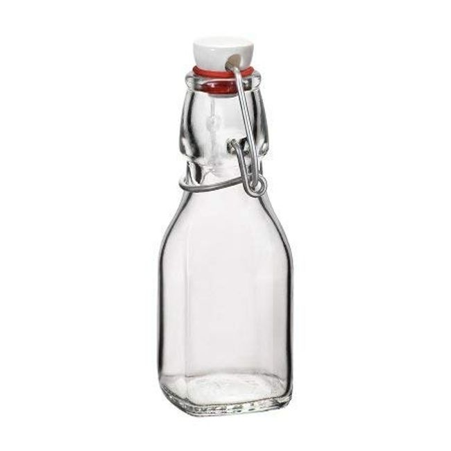 Bormioli Rocco Swing Top Square Glass .125 Liter (4.25 Ounce) Bottle