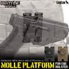 LayLax [CQC Holster Attachment Molle Platform] [Black] MOLLE Compatible 360 Degree 24 Levels Angle Adjustable