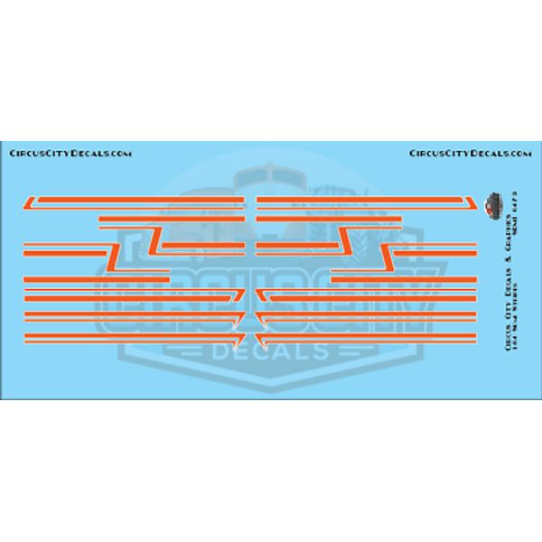 Orange Semi Stripe Graphic 1:64 Scale