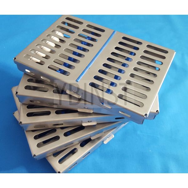 5 DENTAL SURGICAL AUTOCLAVE STERILIZATION CASSETTES RACKS BOX FOR 10 INSTRUMENTS