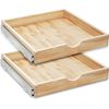 2 Set Pull Out Tray Cabinet Organizer Wooden Pull Out Drawers Storage Slide Out 