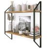 2-Tier Floating Shelf for Bathroom Organization Storage Rustic Wood Wall Decor