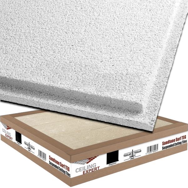 Suspended Ceiling Tiles TEGULAR Edge 600mm x 600mm with Sound Block