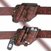 Leather Multitools Carry Flashlight Holder Pen Belt Holster Organizer-Clea