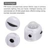 sourcing map DC 5V-24V PIR Motion Activated Sensor Switch for Kitchen Cabinet LED Strip Light, with Light Sensor White
