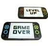ToyPlaya Handheld Game Device Shape Glitch Super Large Size Erasers, Level Up, Game Over (2 pcs)