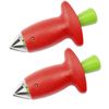 Luckious Strawberry Huller - Effortless Strawberry Stem and Leaf Remover (2 Pack)