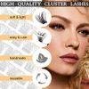 QUEWEL Cluster Lashes 72 Pcs Wide Stem C/D Curl 8-16mm Length DIY Eyelash Extension False Lashes Individual Natural&Mega Styles Soft for Personal Makeup Use at Home (Mega-D-MIX8-16)