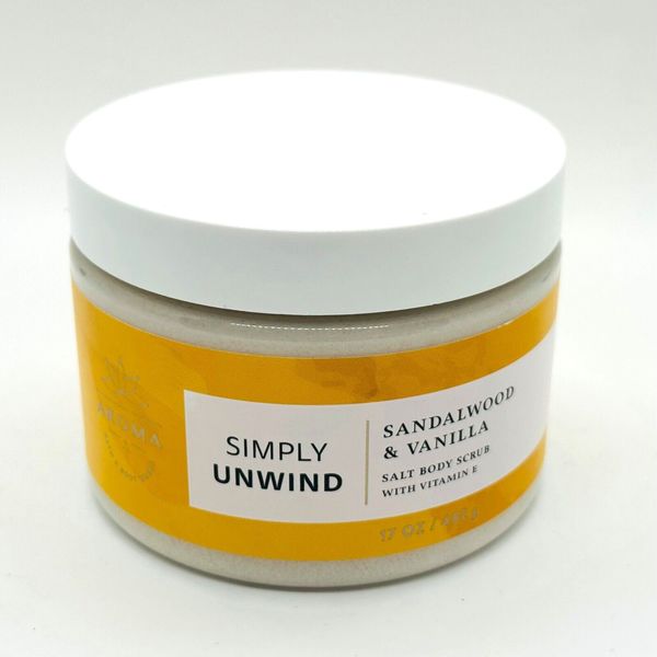 Bath & Body Works Aroma Simply Unwind Sandalwood & Vanilla Sea Salt Body Scrub