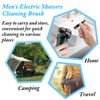 24PCS Men's Electric Shavers Cleaning Brush Double-Sided Shavers Brush Hair Brush Cleaner Tool Tiny Multi-Function Beard Brush Kit