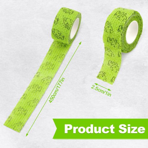 Jagowa 6 Rolls Vet Wrap Self Adhesive Bandage Tape Cohesive Compression Bandage for Pets Finger Sports and Stretch Athletic