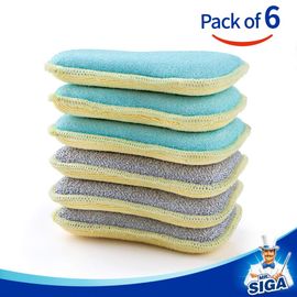 MR.SIGA Heavy Duty Scouring Pads, Household Scrubber for Kitchen, Sink,  Dish, 24-Pack, 3.9 x 5.9 inch 10 x 15 cm, Green